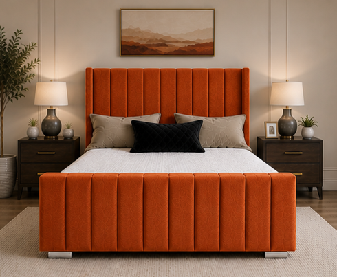 Panel Super King Size Bed – Soft Upholstered Comfort 🛏️💖