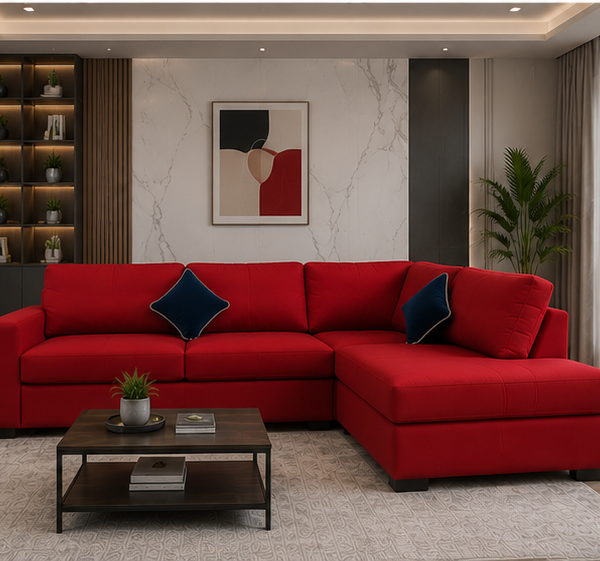 Contemporary 4 Seater L-Shape Sofa
