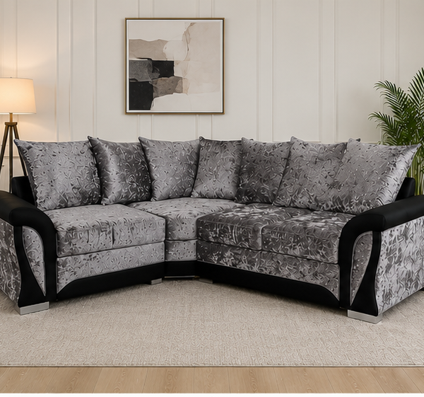 Shanon 4 Seater Corner Sofa – Designer Fabric Corner Suite