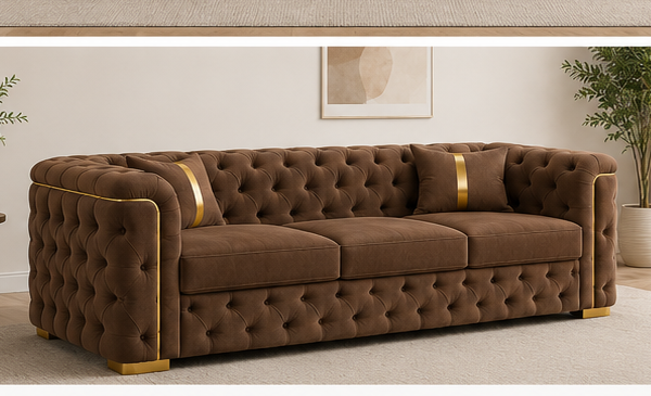 Elegant Ambassador Deep Tufted Chesterfield 3-Seater Sofa