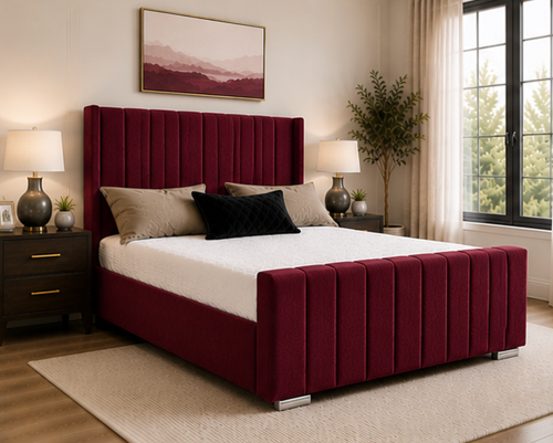 Panel King Size Bed – Comfortable Soft Headboard Bed | Premium Finish Bed Frame