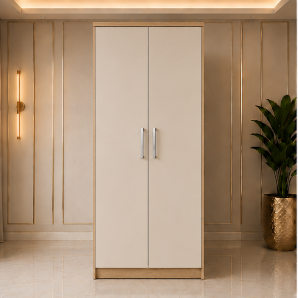 Modern Wooden 2 Door Wardrobe for Bedroom