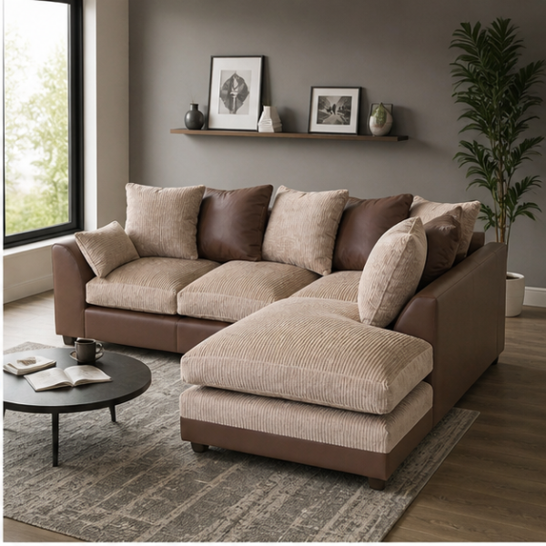 High Quality Dylan 4 Seater Corner Sofa – Modern Interior Style