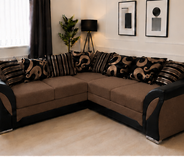 Shannon 5 Seater Corner Couch | Contemporary Living Room Sofa