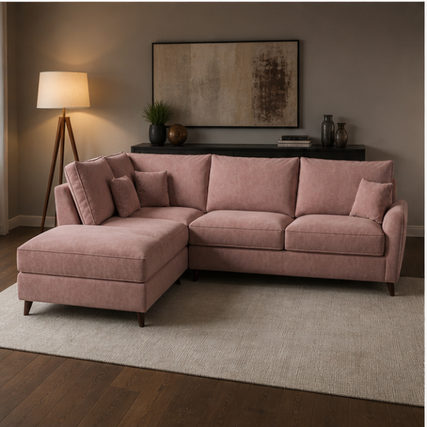 Spacious Dylan 4 Seater Corner Sofa – Luxury Family Seating