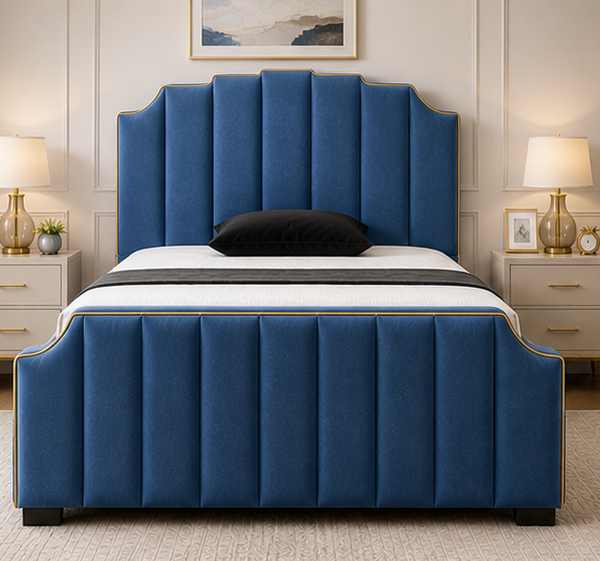 Arizona Double Bed – Modern Padded Headboard