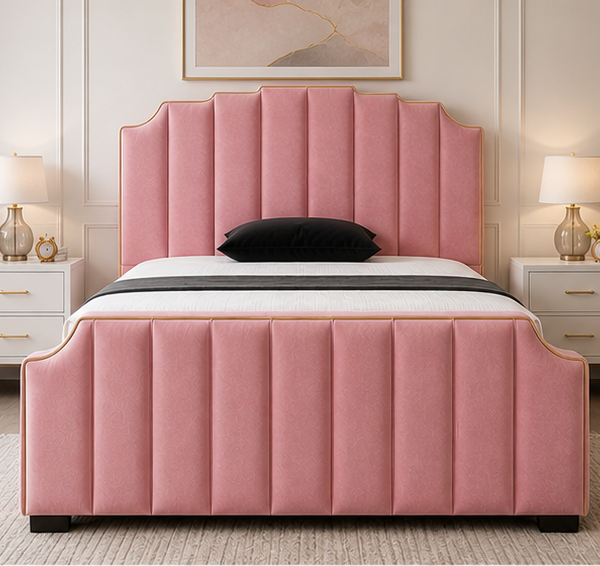 Arizona Double Bed – Modern Large Soft Upholstered Bed