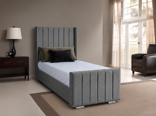 Panel Single Bed – Luxury Upholstered Bed