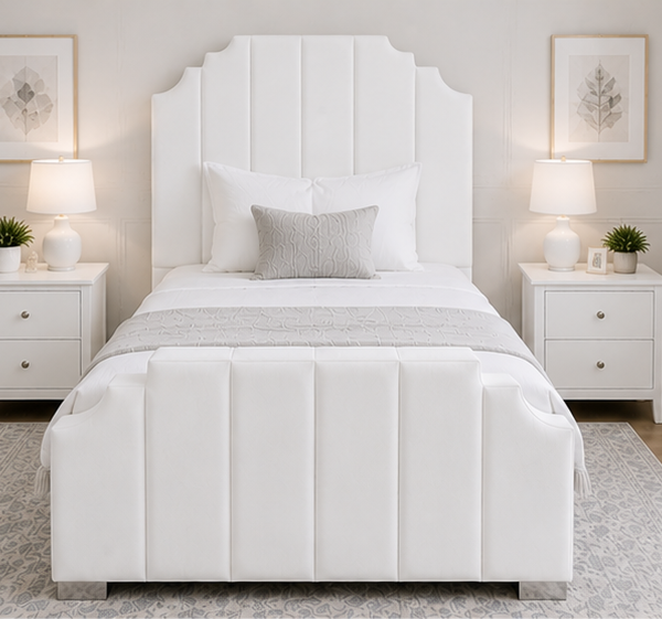 Arizona Single Bed with Premium Finish - White Arizona Single Bed